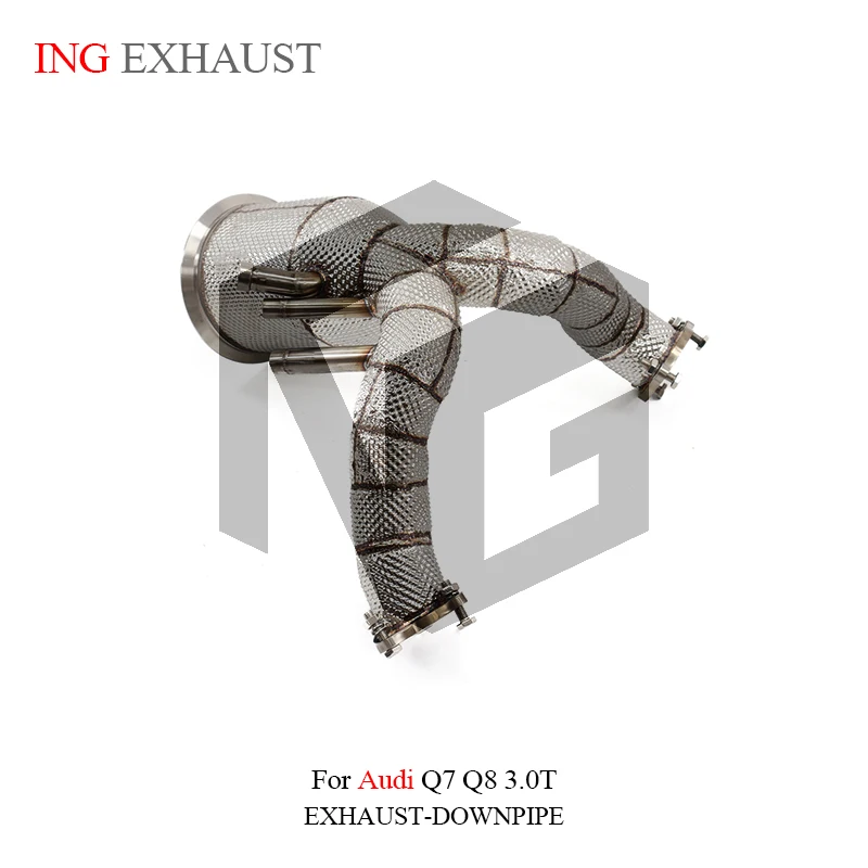 ING Auto Performance Parts for Audi Q7 Q8 Downpipe 2018+ 2.0T 3.0T Stainless Steel 304 Exhaust Pipe