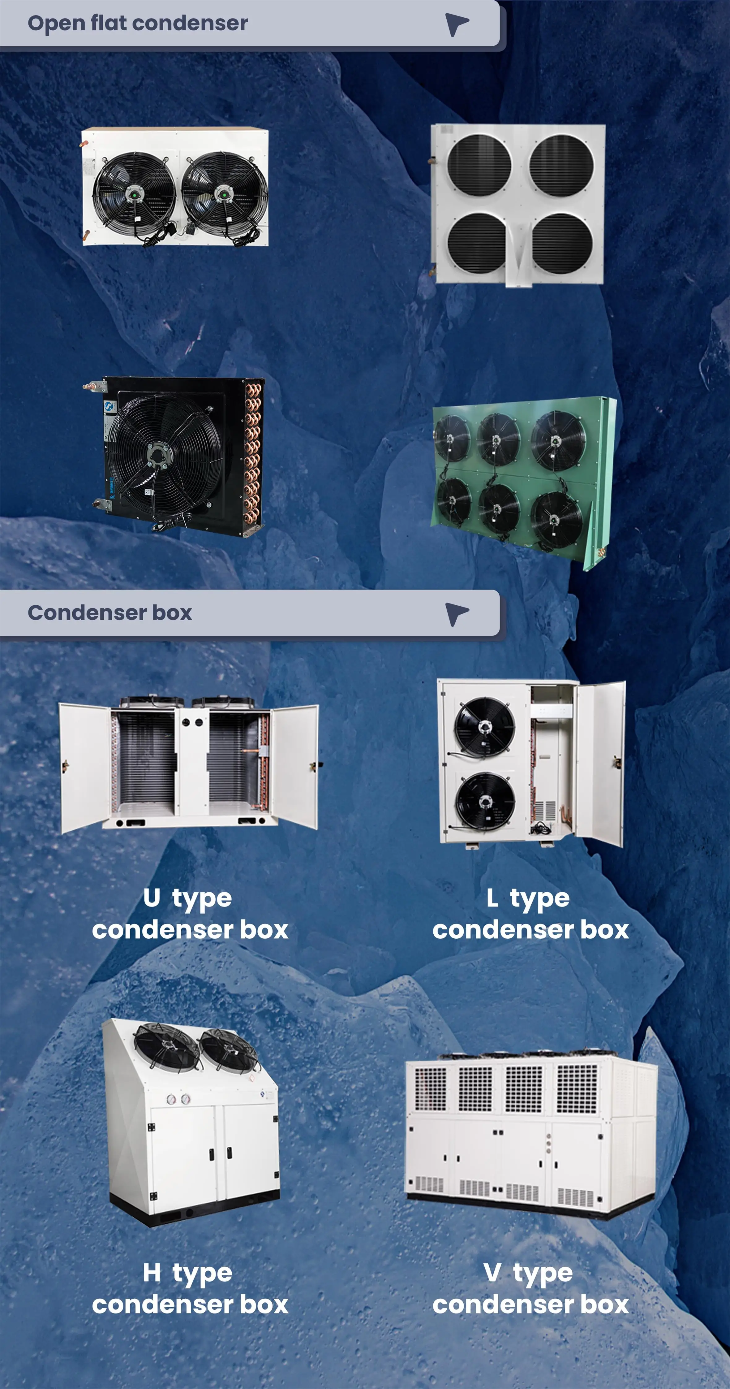 Customize Air Condensers Refrigeration Chiller Condenser For Cold Room Buy 4 Fan Motors 3947