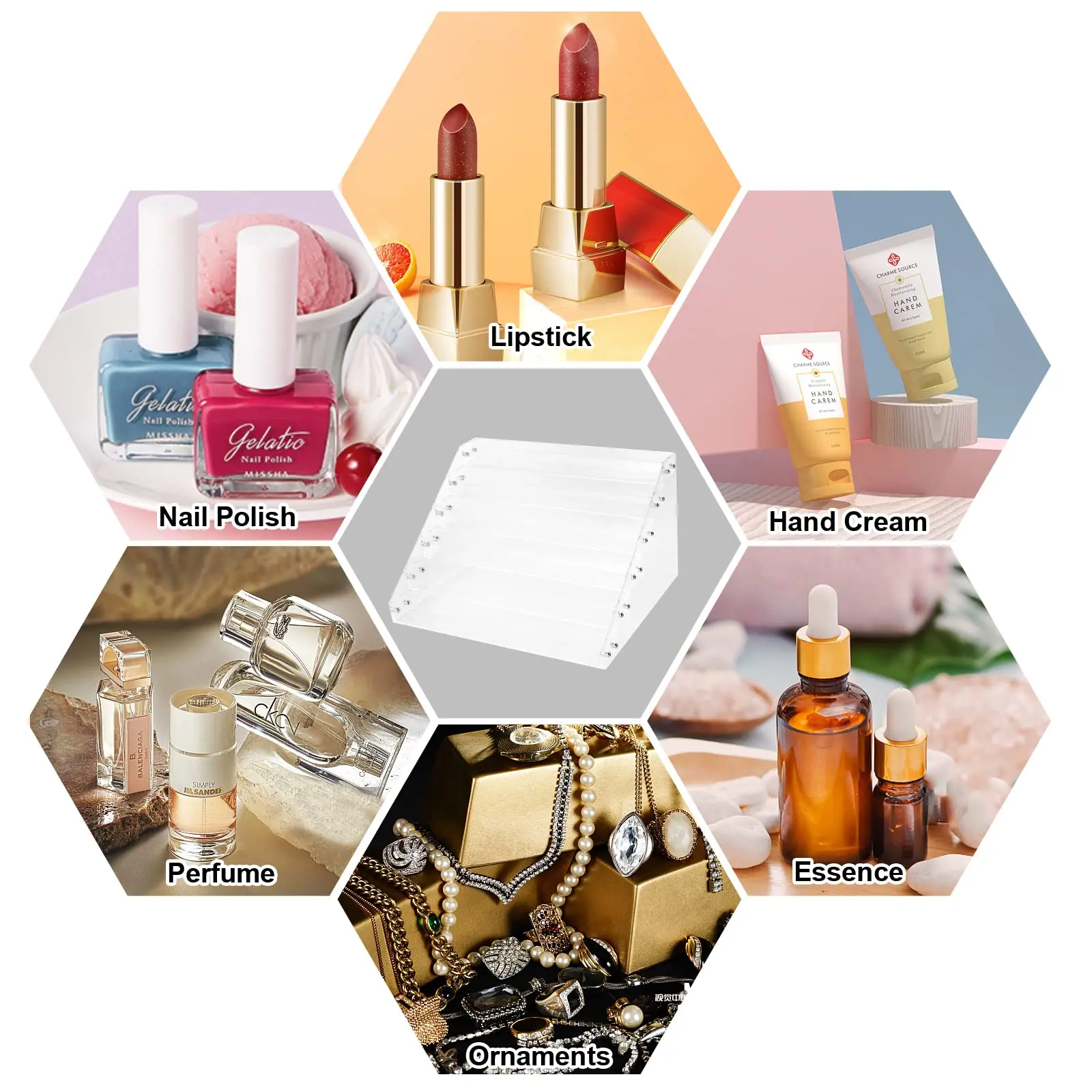 product acrylic nail polish organizer rack 6 tier holder stand paint rack gel nail polish shelf display sunglass organizer-6