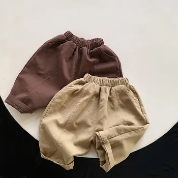 2025 Spring Autumn New Fashion Korean Style Loose Casual Pants for Boys & Girls New Collection Cotton Baby Trousers