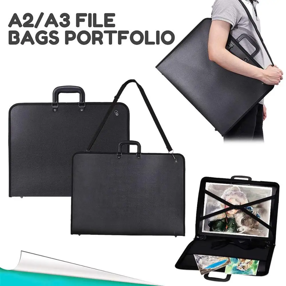 21 x 27 Inches Light Weight Nylon Portfolio for Drawing Sketching Painting Art A2 Drawing Painting Board Storage File Bag 