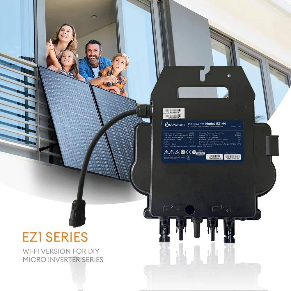 Micro-onduleur APsystems EZ1-M 2 panneaux solaires MPPT