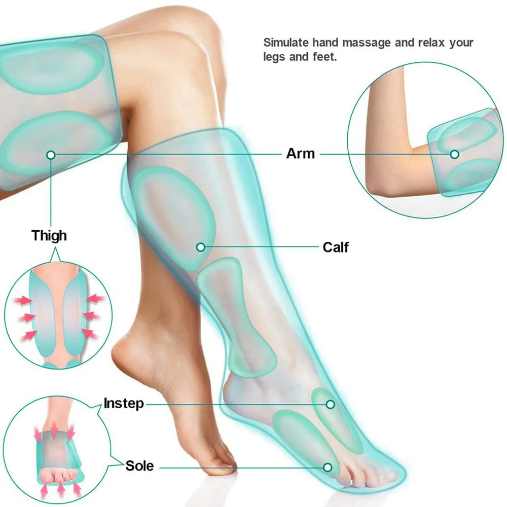 Leg Compression Machine Masseur De Pied Revitive Massager Air Circulation Massage Foot Calf Massage for Pain