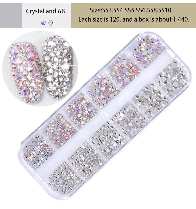 Crafts Bulk Kit Self Adhesive Small Jewelry Making For Nails