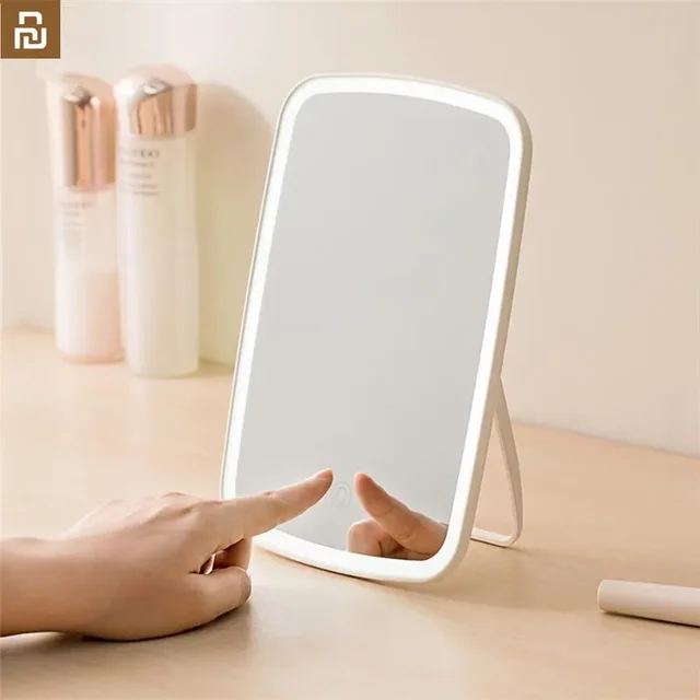 Youpin Intelligent Portable Makeup Mirror Desktop LED Light Portable Folding Light Mirror Dormitory Desktop