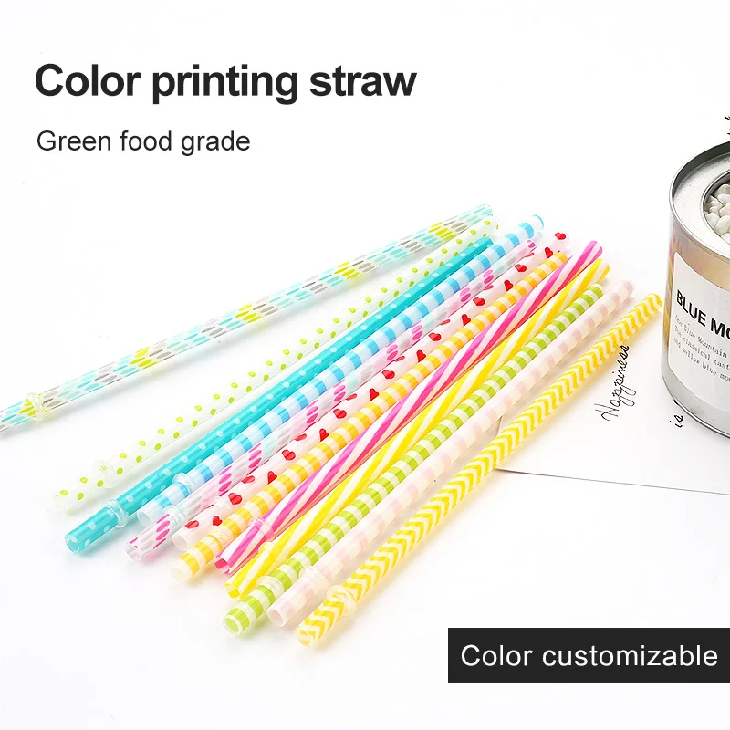 Reusable Colorful Plastic Straws Drinking Straws for Party Wedding Birthday Decorate