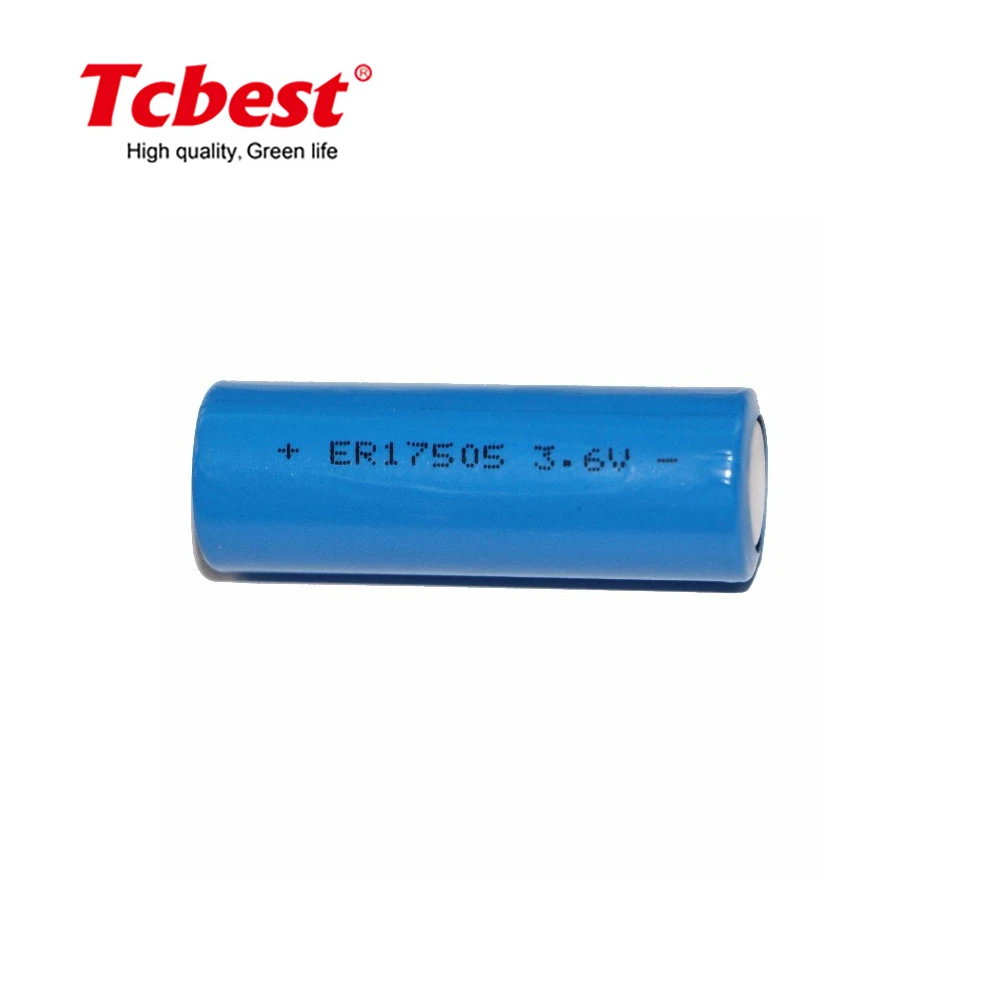 Tcbest ER17505 Li-SOCL2 3200mAh Lithium Thionyl Chloride Battery 3.6V