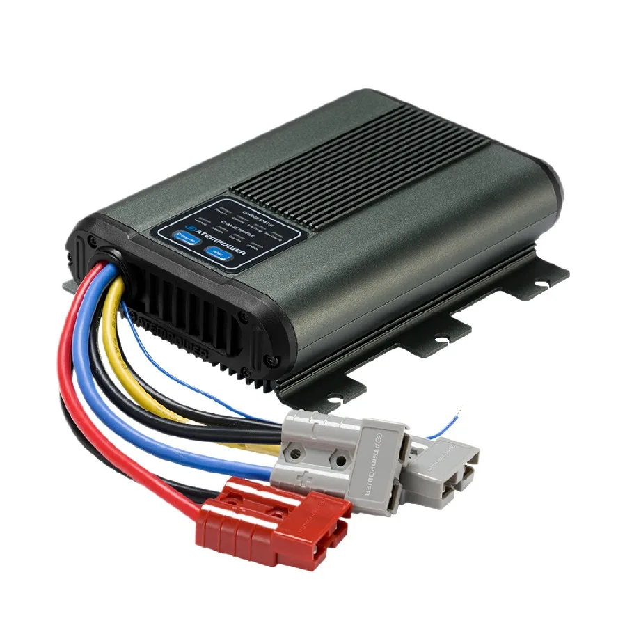 ZF ATEM POWER 12V 25A 40A 60A Dual Battery System Smart DC to DC Battery Charger With Solar MPPT for Car