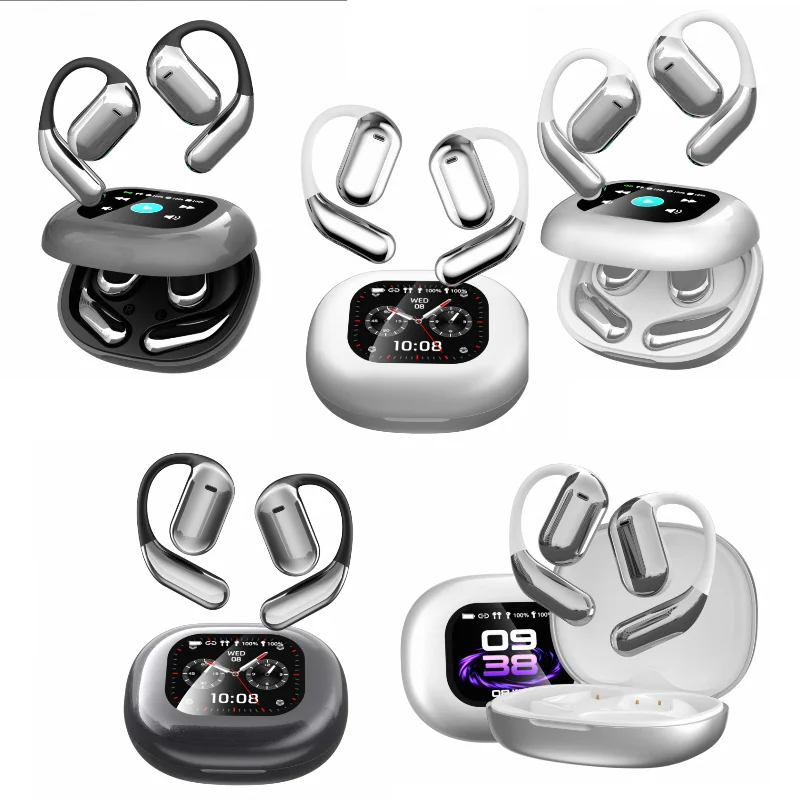 YYK-Q16 Pro AI Wireless Sport Earbuds In-Ear Full Color Touch Screen Headset with LED Battery Indicator Real-Time Translation