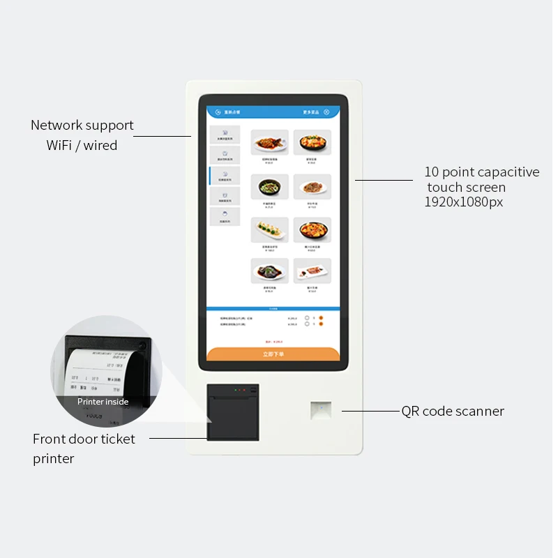Ticket Vending Machine Payment Kiosk Self Ordering Kiosk in Restaurant Self Service Kiosk Machine