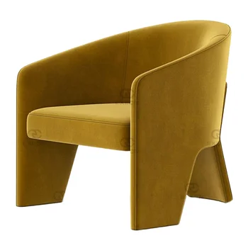 Modern Italian Style Single Sofa Chair Nordic Fabric Light Luxury Design for Office Hotel Meeting Living Room Use Home Furniture