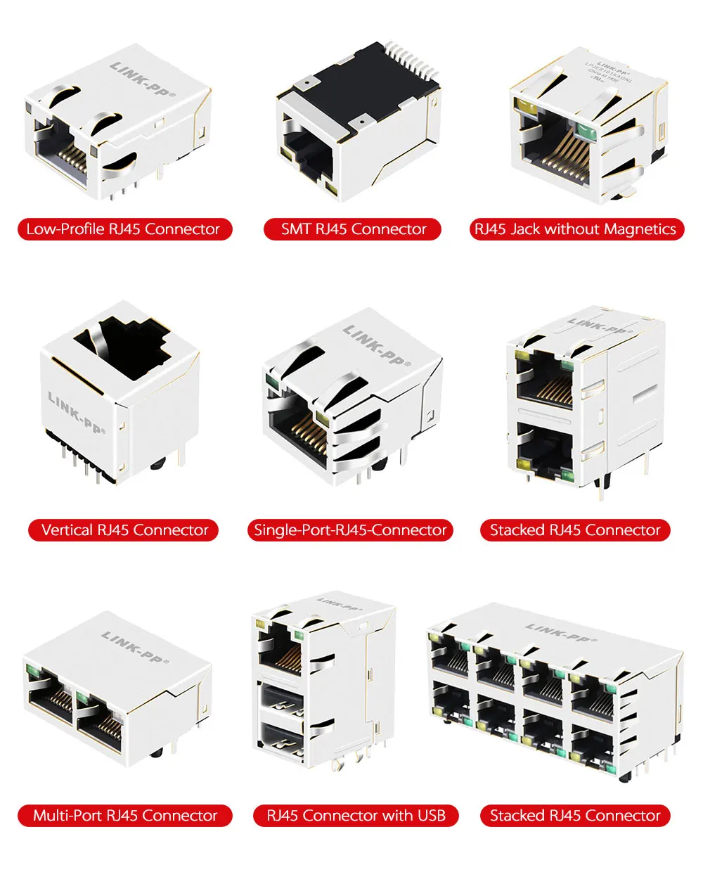 RV1-2012QP1A RJ45 Connector Modular Jack