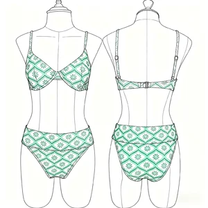 Woman's Haut Bikini Florence Vintage Sexy Bikini Set Women's High Waisted  Bikini Swimsuit with Spaghetti Straps Swimming Wear