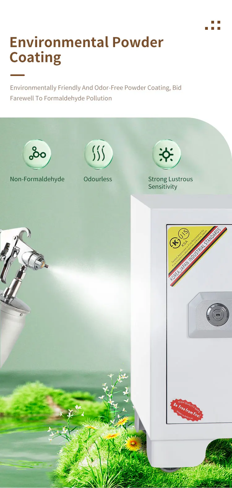 CEQSAFE High Security 2 Hours Fireproof Locker Safety Box Fire Resistant Safe factory