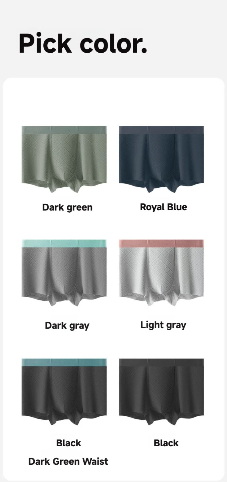 New Arrival Men's Underwear Breathable  Antibacterial Cotton Men's Boxer Briefs Cotton Men's Underpants Custom OEM Supplier