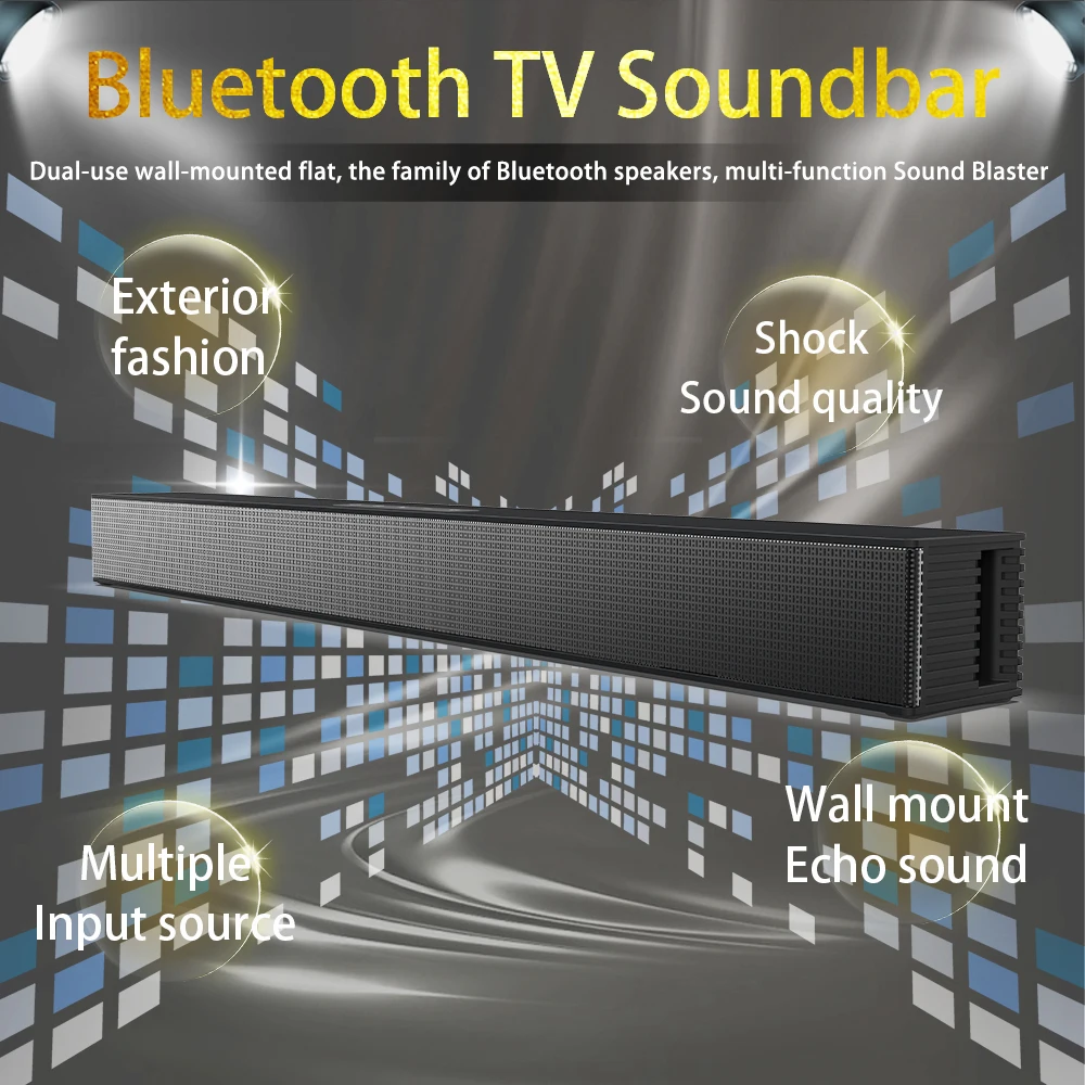 サウンドバー BS-18B Cyboris BS-18B Wall-Mountable Soundbar Powerful Stereo Surround