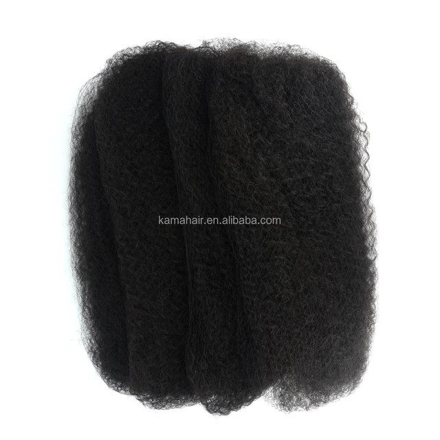 KAMA Bulk Remy Hair Extensions Crochet Afro Kinky Curly Styles 12 Inches Stretched 1B for Braids Minitwist Locs Wholesale Price
