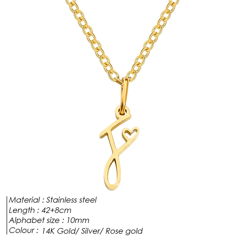 Heart Initial Necklace