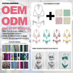 Custom Swimwear OEM/ODM and Verified Factory with Custom Pattern, Fabric & Branding Solutions Recycled Eco-Friendly Bikini