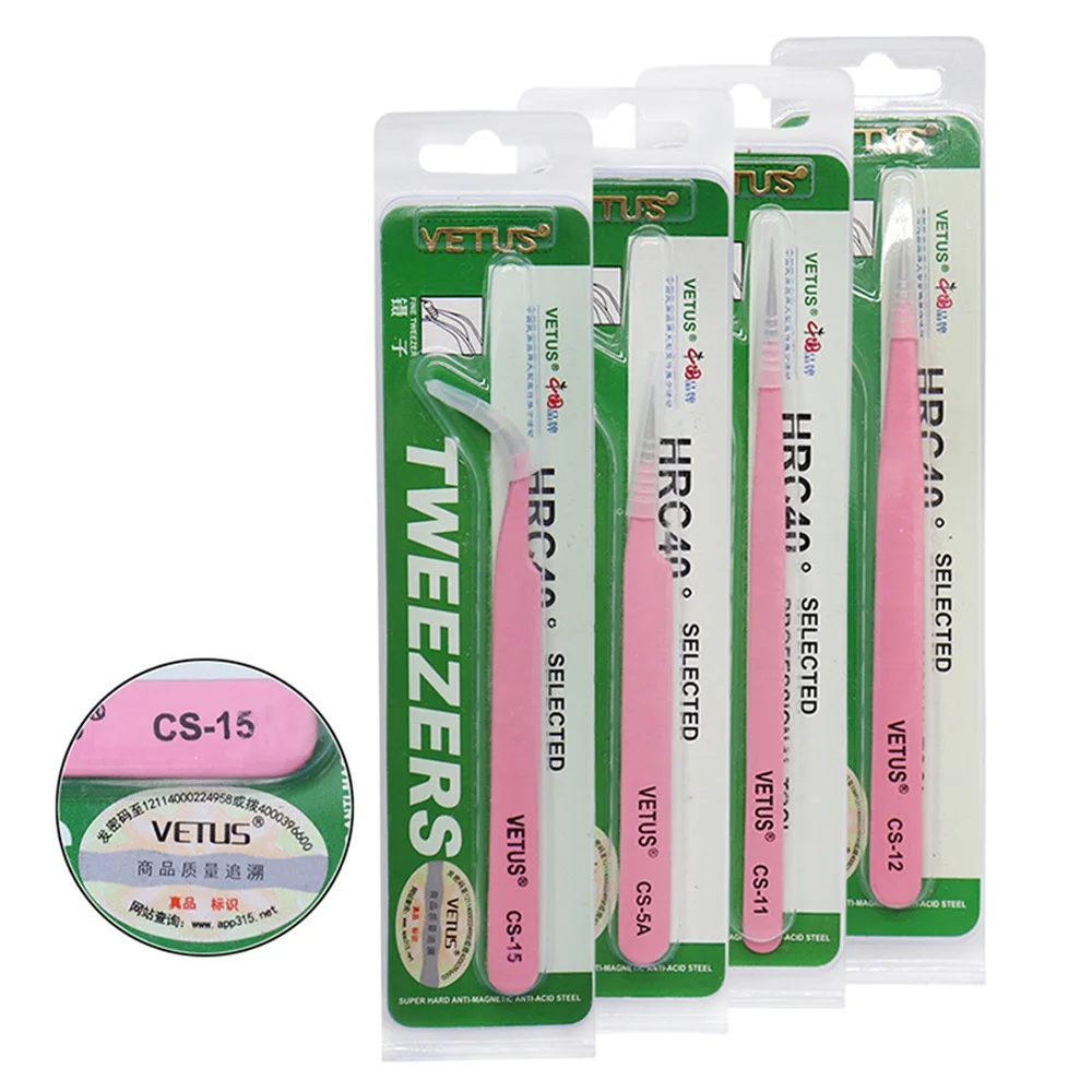 Yelix Vetus Stainless Steel Tweezer for Eyelash Extensions Application