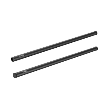 For SmallRig 16 Inches (40 Cm) Black Aluminum Alloy 15mm Rod with M12 Female Thread Pack of 2 Camera Accessories