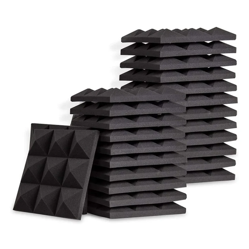 12 Pack 50cm X 50cm Soundproofing Sound Absorbing Proof Wall Tv Studio 