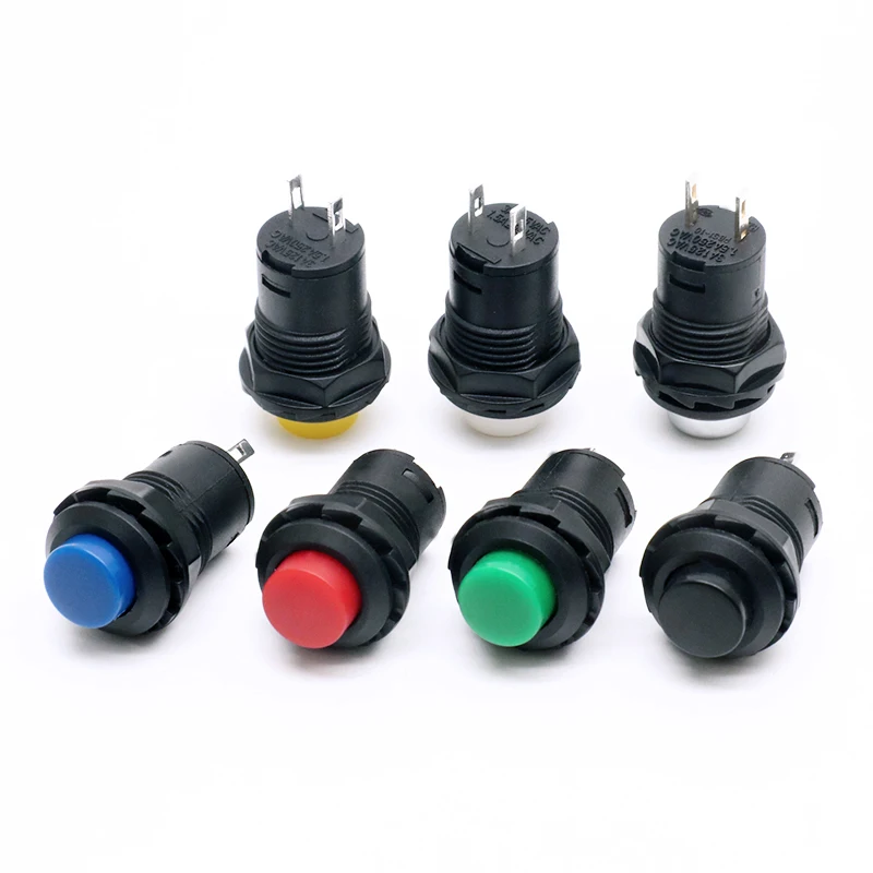 Waterproof Momentary Led Self Lock Plastic Metal Power Button Different Types of Push Button Switch