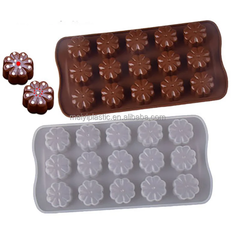 15Cavity Silicone Flower Baking Cake Mold Chocolate Cookie Candy Jelly Ice Mould 