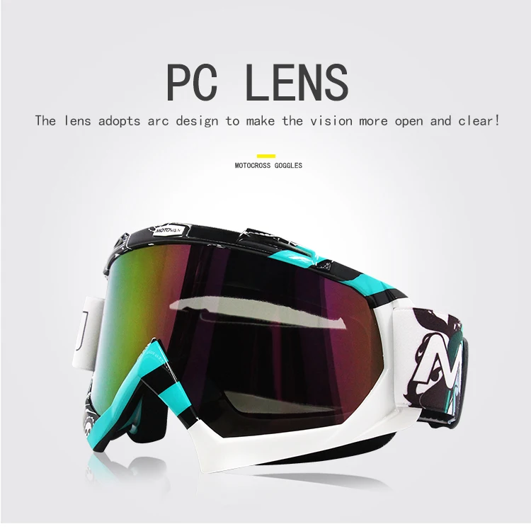 Motovan Custom Motocross Goggles Motorcycle Riding Goggles Dirt Bike Atv Utv Mx Motorcycle