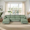 Olive Green + Corduroy + 6 Seat + Memory Foam