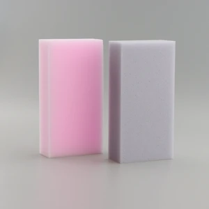 Best-selling Bathroom Kitchen High-density Cleaning Block Rubber Nanocoods Miracle Sponge Rubber Melamine Sponge Pink Gray