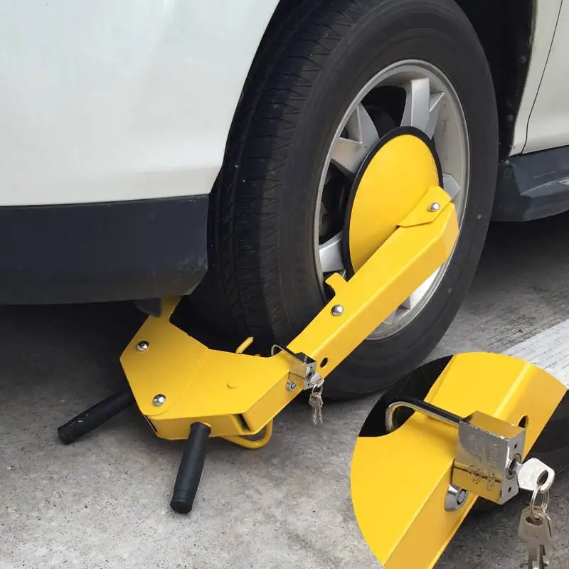 Adjustable Anti-Theft Parking Lift Clamp Security Travel Wheel Chock Lock Tire Claw Wheel Boot Anti-Theft Parking Boot Claw factory