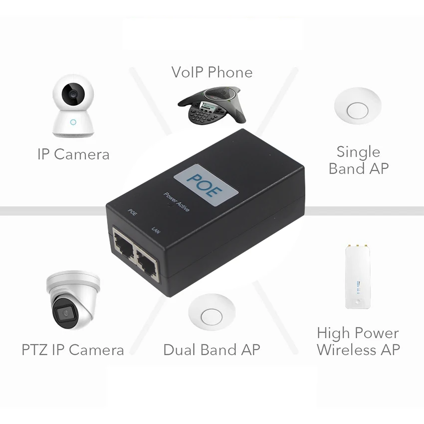 Network Switch Camera Power Adapter Poe 11