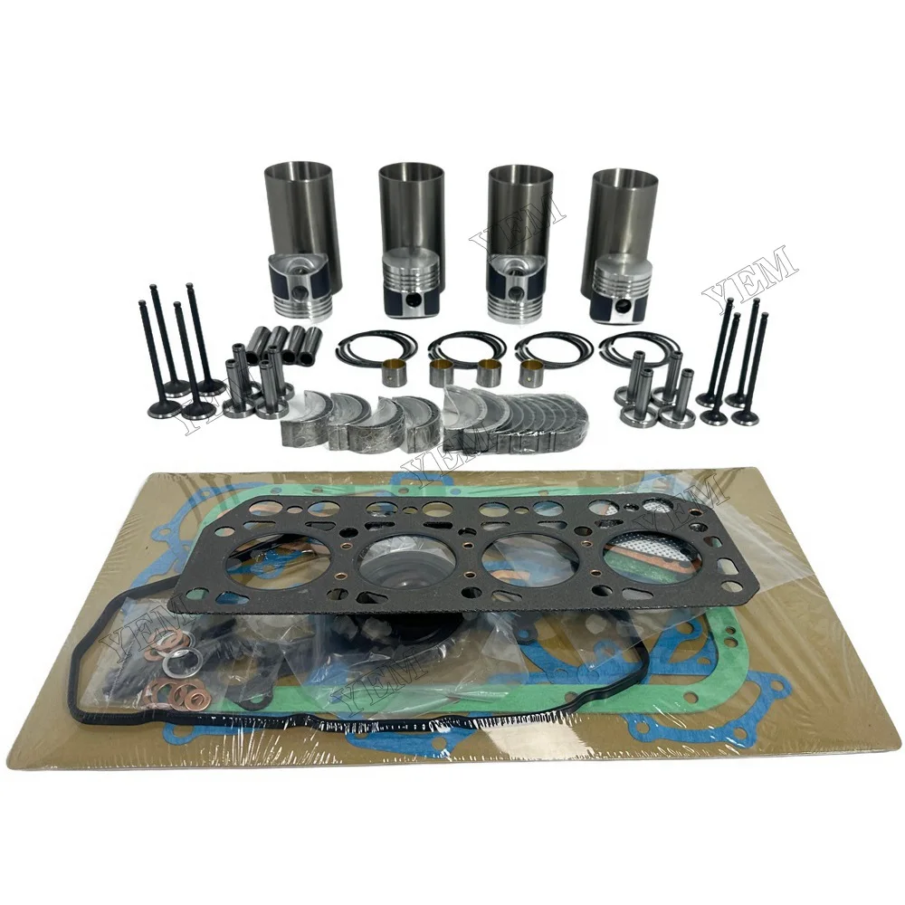 For Mitsubishi K4B Rebuild Overhaul Repair Kit With Valves Engine Bearings Liner Piston Rings Full Gasket Kit Engine Parts