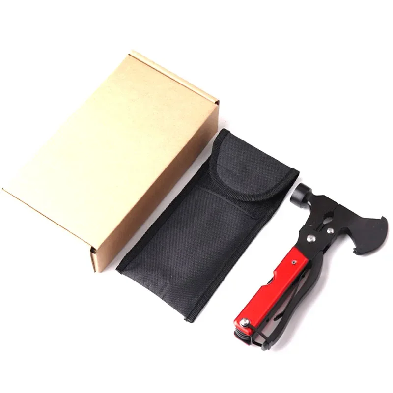 Multi-functional Outdoor Camping Portable Folding Lifesaving Emergency Tool axe Nail Hammer Car Life Window Breaker Hammer