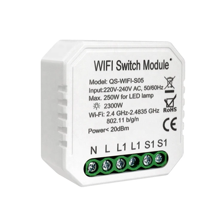 Smart Home Automation Internet Connected Power Switch 220v 1 Gang Mini Wifi Switch Module