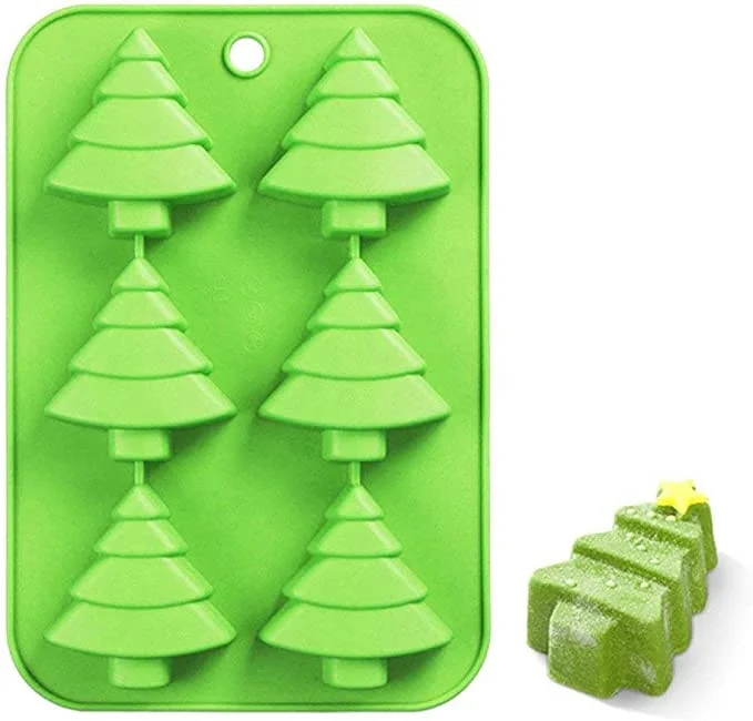 Green Christmas Tree Fondant Cake Mold Biscuit Cookie Stamps Cutters DIY Tool B 