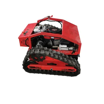 Small crawler remote control lawn mower Fully automatic dam steep slope reclamation and weeding machine