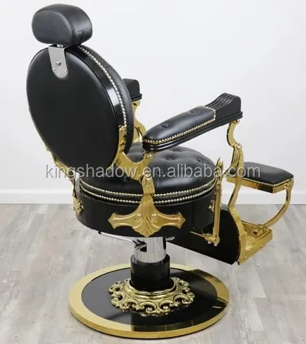 Fornitore di attrezzature per parrucchieri in metallo antico da uomo sedie  da barbiere vintage nero