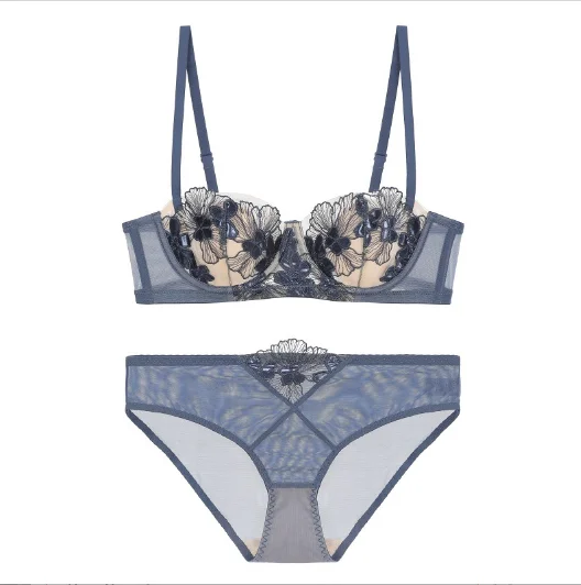 Lace Mesh Push-Up Bra Set (TY054BP) product reference view 6