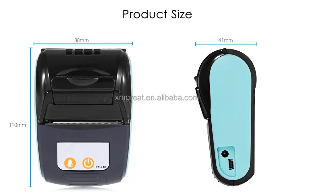 Cheap Handheld Restaurant Thermal Receipt Printer Pt210 Mini Bluetooth