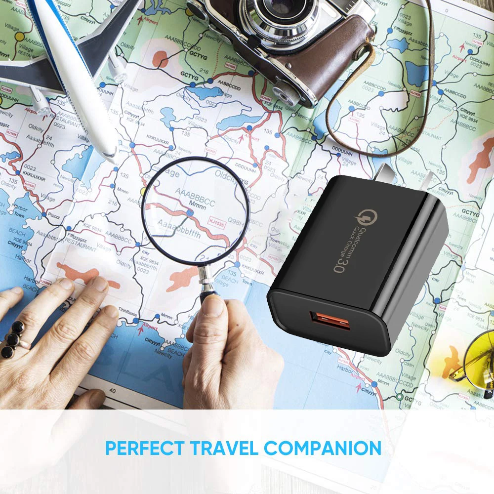 Сетевое зарядное устройство USB Quick Charge 3 0 18 Вт 5 В А блок быстрой зарядки QC совместим с мобильными телефонами