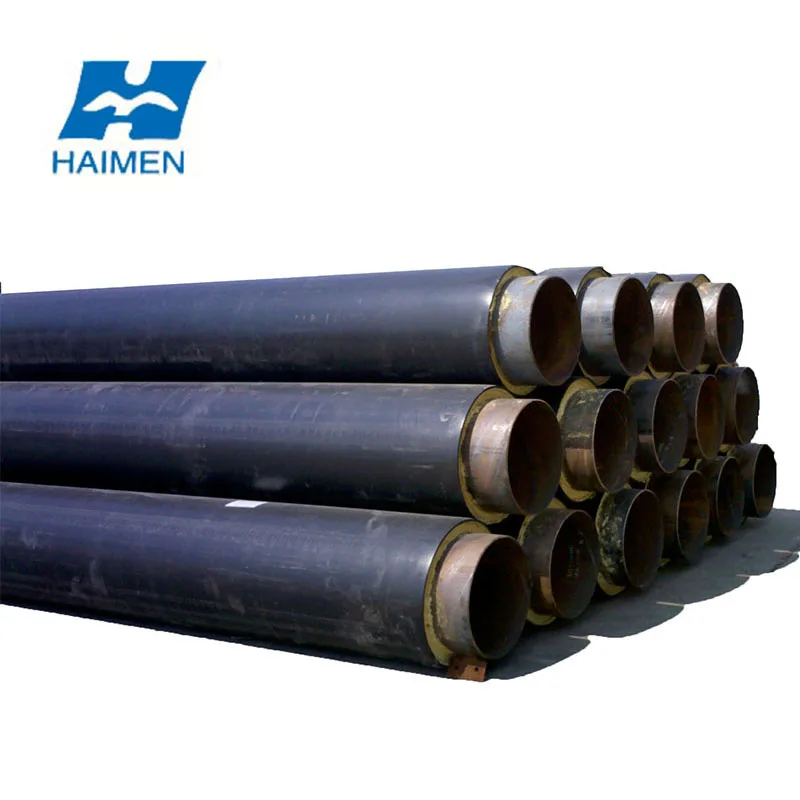 thermal prefabricated polyurethane pe foam tube pre carbon steel anti-corrosive insulation pipe