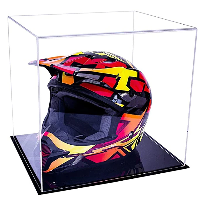 Custom Acrylic Motorcycle Helmet Display Stand Case Acrylic Helmet