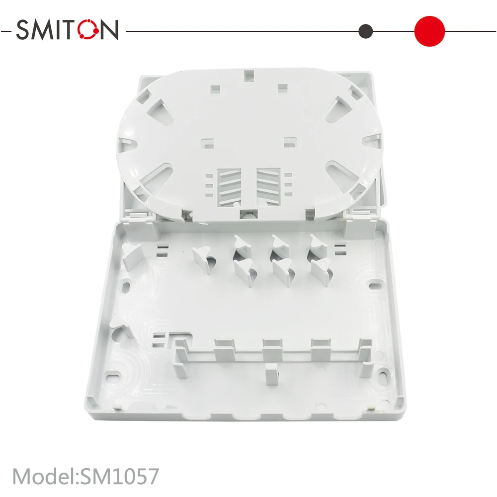 Fiber Optic 4 core FTTH Terminal Fiber Box 4port Surface Mount Outlet Box