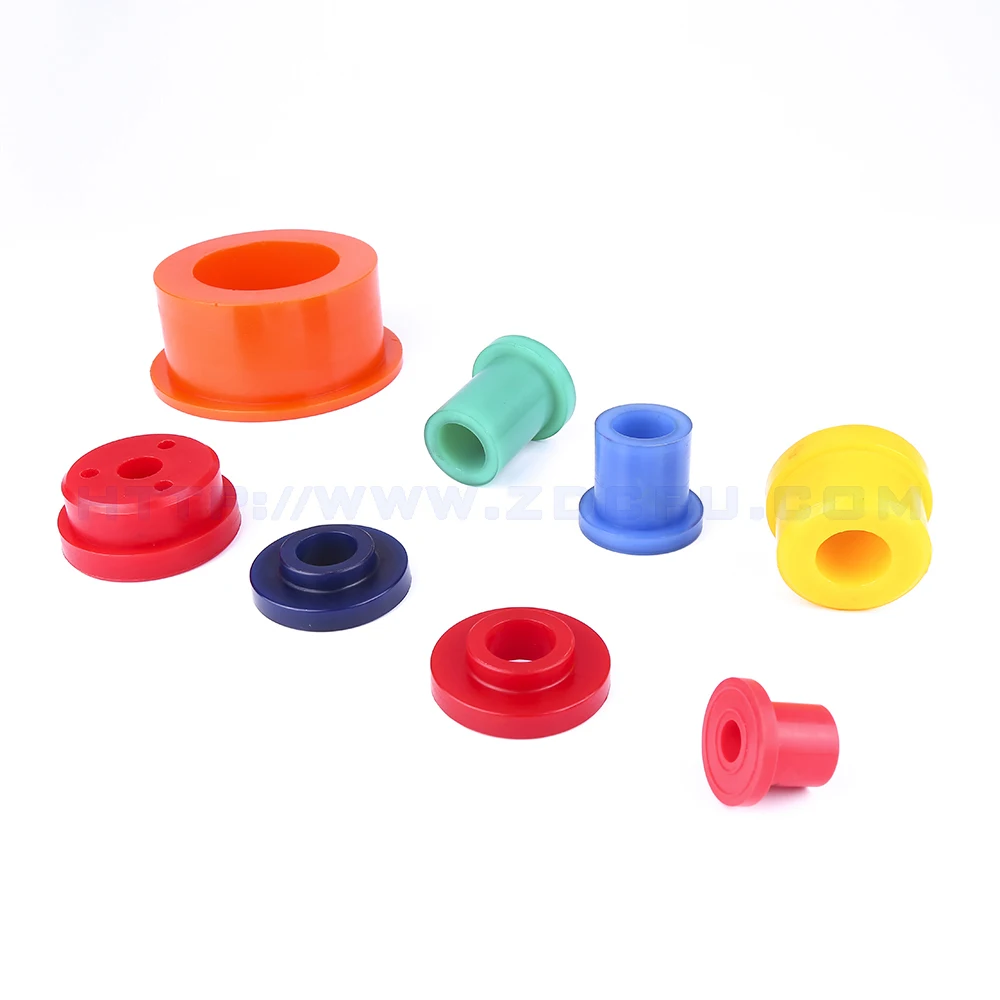 Customized Colorful Wear-resistant Urethane Casting Bush Sleeve Hdpe Pu Bushings Polyurethane Bushing