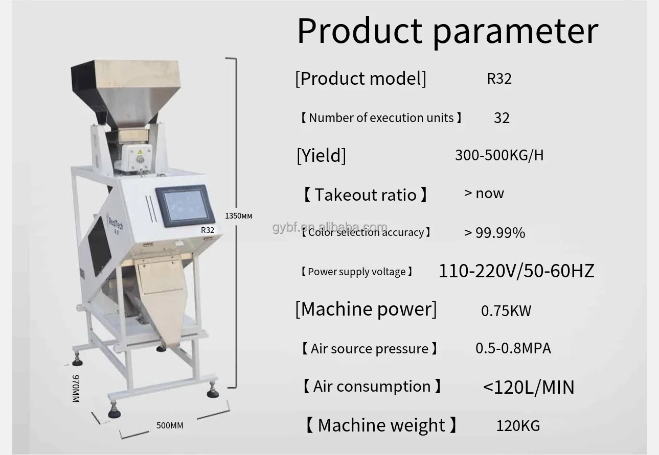 Unique Seeds Color Sorting Machine Long Grain Parboiled Rice Color Sorter Optical Seeds Color Selector