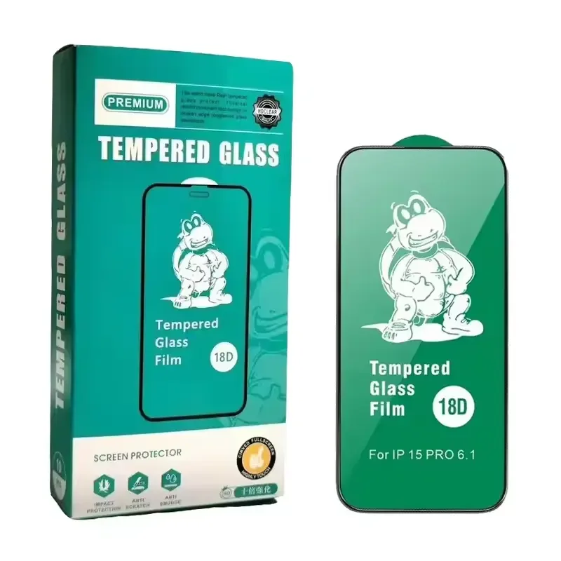 Hot Sale 2.5D Radiant Anti-Fingerprint Screen Protector for iPhone 15 12 Pro Max 0.33mm High Transparent Tempered Mobile Phone