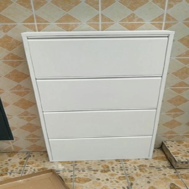 4x Schuhregal Zum Aufkleben - Weiß, Ohne Bohren Für Glatte Oberflächen