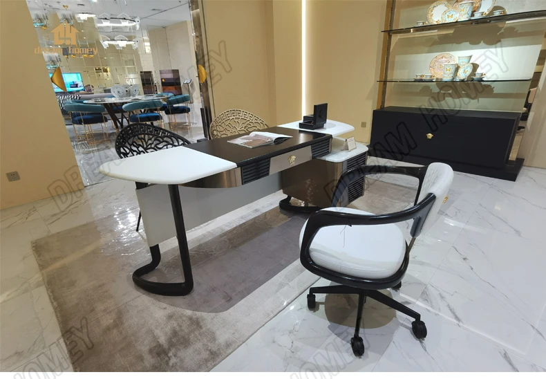Italian Design Computer Table Italian Light Luxury Desk Computer Desk Office Furniture Writing Table ...